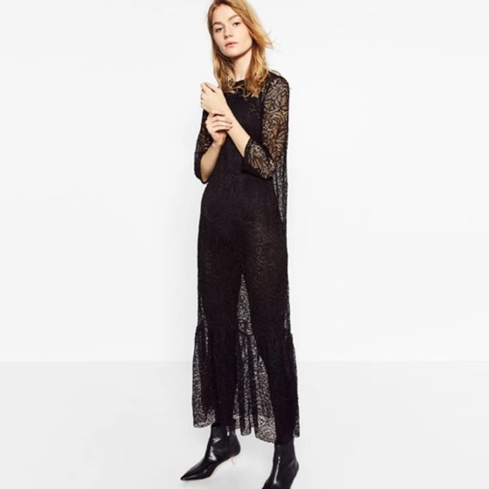 Zara witchy/boho lace dress.